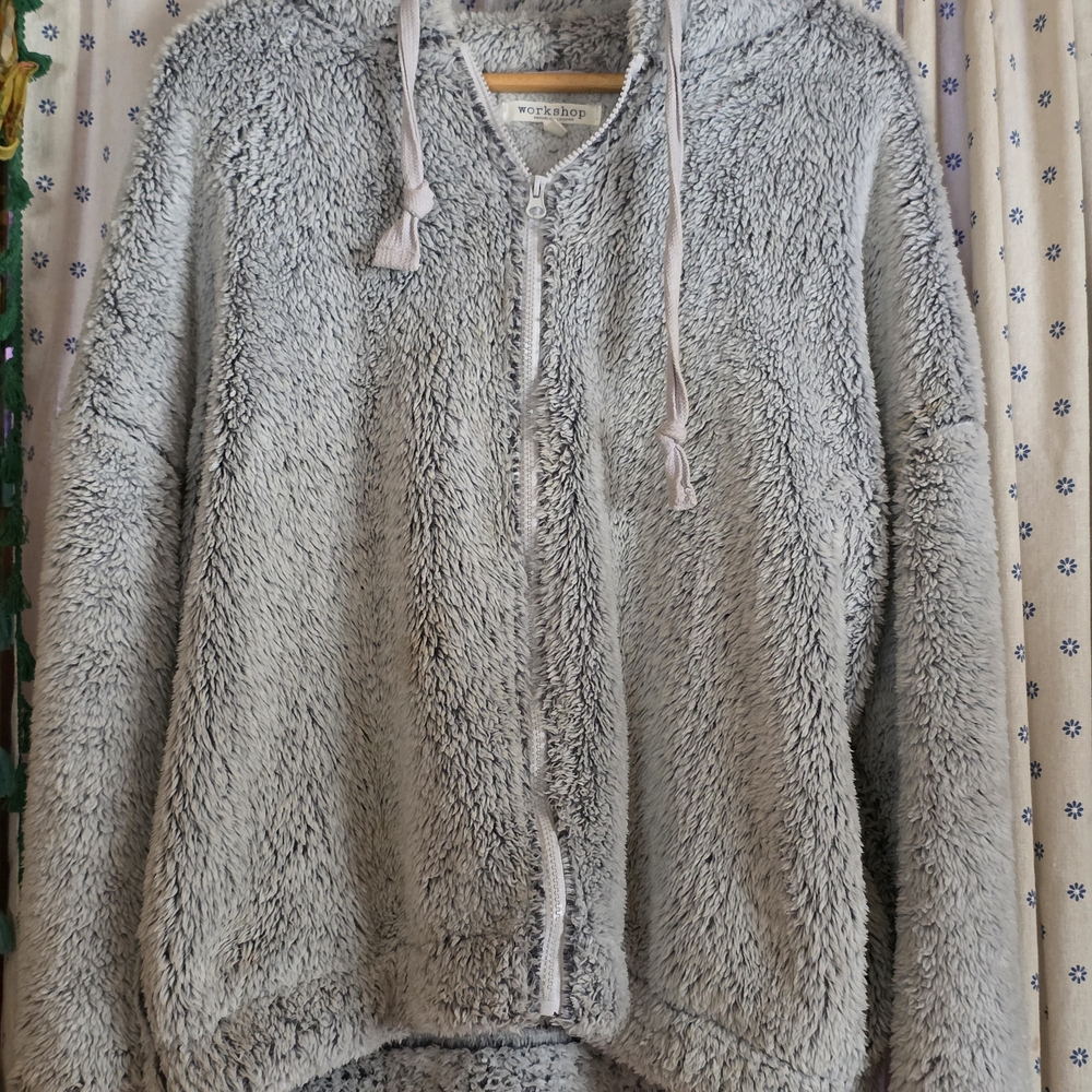 Gray Fleece Women Sweater